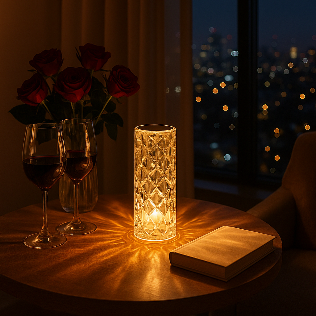 Crystal Rose Lamp