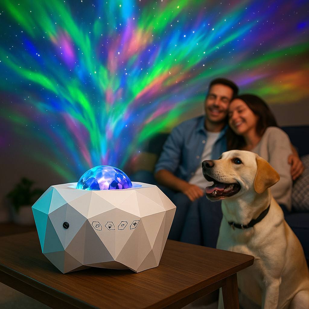 Aurora Galaxy Projector – Northern Lights Moon Lamp