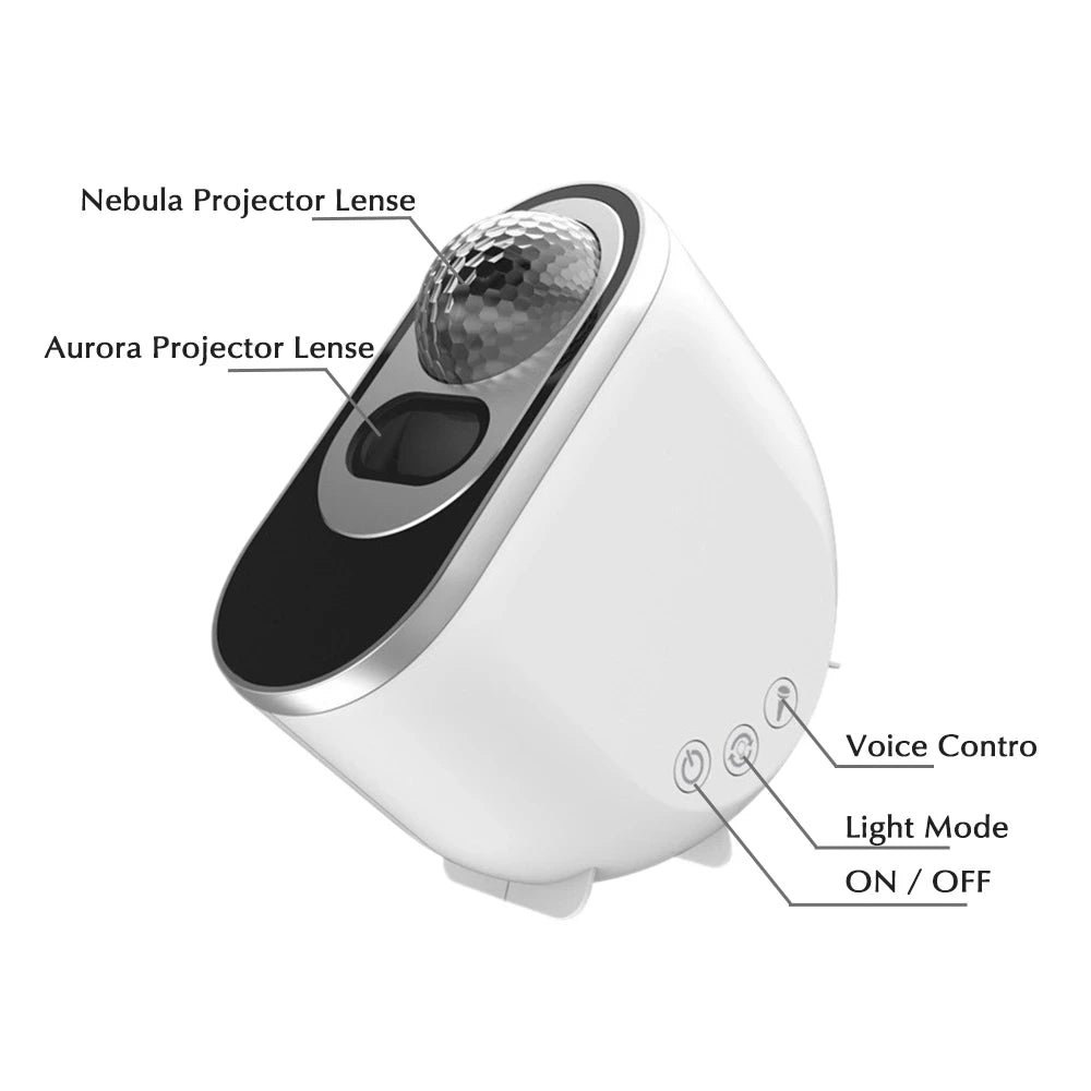 NEW Aurora Projectors Galaxy Star Projector Northern Light Starry Sky Moon Lamp For Bedroom Decor Bluetooth Music Nightlights
