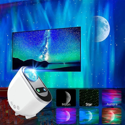NEW Aurora Projectors Galaxy Star Projector Northern Light Starry Sky Moon Lamp For Bedroom Decor Bluetooth Music Nightlights