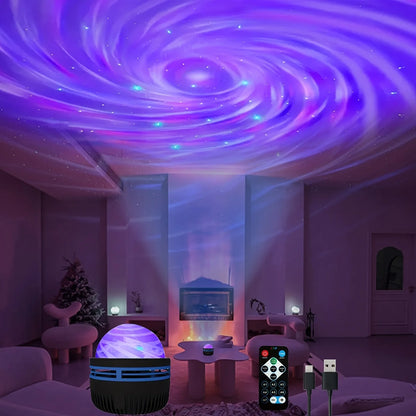 LED NightLights Galaxy Projector Remote Control 5V USB Rechargeable Starry Sky Lamp DMX Sound Active 7 Modes for Kids Room Decor